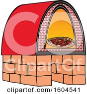 Poster, Art Print Of Cartoon Brick Oven Pizza