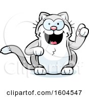 Poster, Art Print Of Cartoon Kitty Cat With An Idea