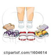 Poster, Art Print Of Toddler Standing In Front Of Shoes