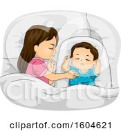Poster, Art Print Of Girl Sleeping Next To Her Baby Brother