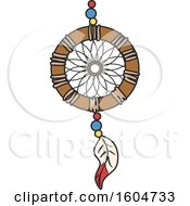 Clipart Of A Native American Dream Catcher Royalty Free Vector Illustration