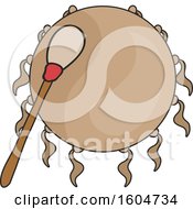 Clipart Of A Native American Powwow Drum Royalty Free Vector Illustration