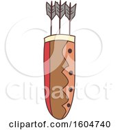 Clipart Of A Native American Indian Archery Bag Royalty Free Vector Illustration by BNP Design Studio