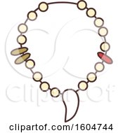 Clipart Of A Native American Indian Claw Necklace Royalty Free Vector Illustration