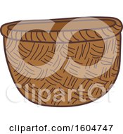 Clipart Of A Native American Indian Basket Royalty Free Vector Illustration