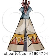 Poster, Art Print Of Sketched Native American Tipi