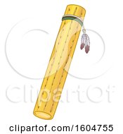 Clipart Of A Native American Rain Stick Royalty Free Vector Illustration