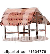 Native American Straw Hut Dwelling