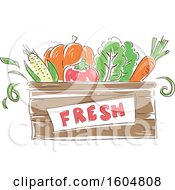 Poster, Art Print Of Fesh Crate Of Vegetables