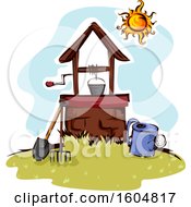 Poster, Art Print Of Well With A Bucket And Tools