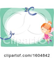 Poster, Art Print Of Frame With A Happy Red Haired Fairy