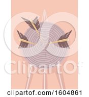 Clipart Of A Target Board With Arrows Royalty Free Vector Illustration