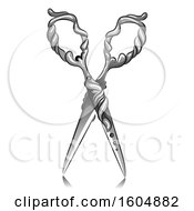 Clipart Of A Pair Of Ornate Vintage Scissors Royalty Free Vector Illustration