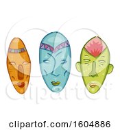 Poster, Art Print Of Colorful African Masks