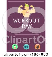Poster, Art Print Of Flexing Bodybuilder On A Workout Day Sheet