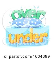 Poster, Art Print Of Floatie With Over And Under Water Text