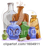 Poster, Art Print Of Antique Poison Bottles