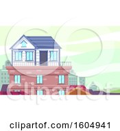 Poster, Art Print Of Small House Built On The Rooftop Of A Building