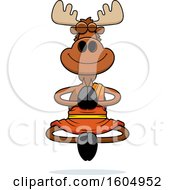 Poster, Art Print Of Cartoon Meditating Zen Moose