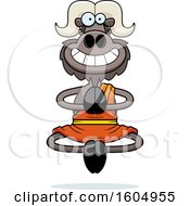 Poster, Art Print Of Cartoon Meditating And Grinning Zen Ox