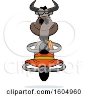 Poster, Art Print Of Cartoon Meditating Zen Wildebeest