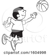 Poster, Art Print Of Boy Playing Basketball