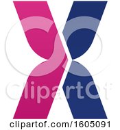 Clipart Of A Letter X Logo Royalty Free Vector Illustration