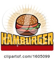Clipart Of A Hamburger Design Royalty Free Vector Illustration
