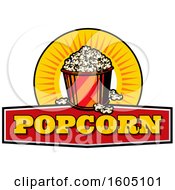 Clipart Of A Bucket Of Popcorn Royalty Free Vector Illustration