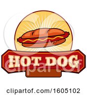 Clipart Of A Hot Dog Design Royalty Free Vector Illustration