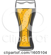 Clipart Of A Beer Glass Royalty Free Vector Illustration