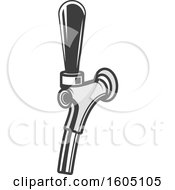Clipart Of A Beer Tap Nozzle Royalty Free Vector Illustration
