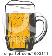 Clipart Of A Beer Mug Royalty Free Vector Illustration