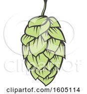 Clipart Of A Green Beer Hop Royalty Free Vector Illustration by Vector Tradition SM