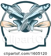 Clipart Of A Fishing Design Royalty Free Vector Illustration