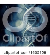 Clipart Of A 3d Dna Strand Medical Background With Computer Graphics Royalty Free Illustration