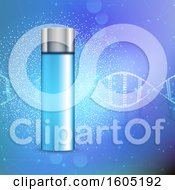 Poster, Art Print Of 3d Cosmetic Bottle Over A Dna Strand