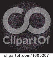 Clipart Of A Circle Of Colorful Dots On Black Royalty Free Vector Illustration