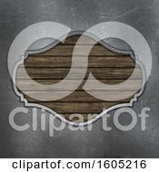 Poster, Art Print Of Wooden Frame And Metal Background