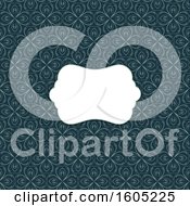 Clipart Of A Blank Frame Over A Vintage Pattern Wallpaper Background Royalty Free Vector Illustration