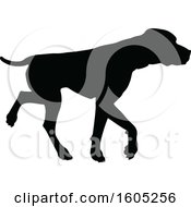 Poster, Art Print Of Black Silhouetted Labrador Dog
