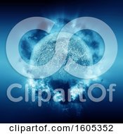 Clipart Of A 3d Fictional Planet Explosion Or Storm Clouds Royalty Free Illustration
