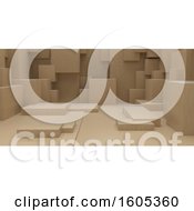 Clipart Of A 3D Geometric Abstract Cuboid Background Royalty Free Illustration