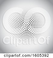 Clipart Of A Circle Of Halftone Dots Royalty Free Vector Illustration