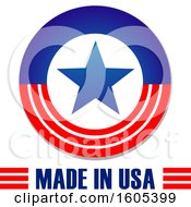 Clipart Of A Made In Usa Design Royalty Free Vector Illustration by Vector Tradition SM