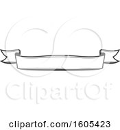 Clipart Of A Grayscale Ribbon Banner Royalty Free Vector Illustration by Vector Tradition SM