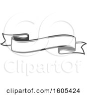 Poster, Art Print Of Grayscale Ribbon Banner