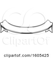 Clipart Of A Grayscale Ribbon Banner Royalty Free Vector Illustration by Vector Tradition SM
