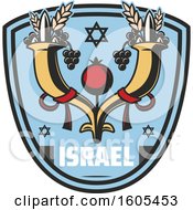Poster, Art Print Of Shield With Israel Text