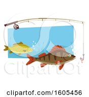 Poster, Art Print Of Fishing Rod Over Fish